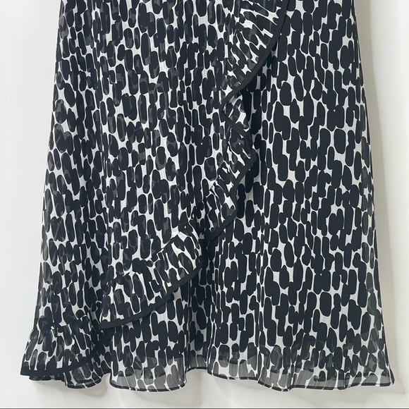 JBS Chiffon Midi Dress Size 6 Flirty Ruffles Whimsygoth Whimsical Y2K 90s Multi - Picture 5 of 11